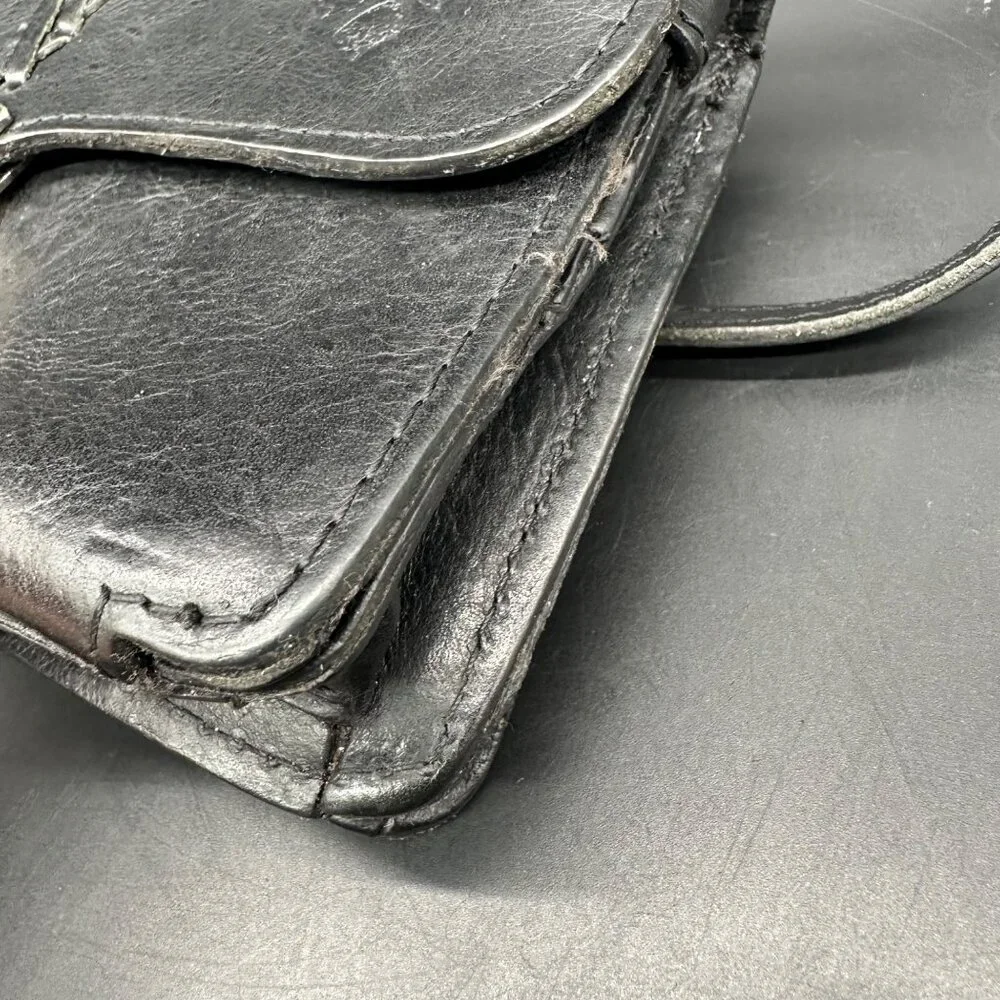 Patricia Nash Black Leather Crossbody Shoulder Bag Purse Removable Strap Clutch - Picture 10 of 14